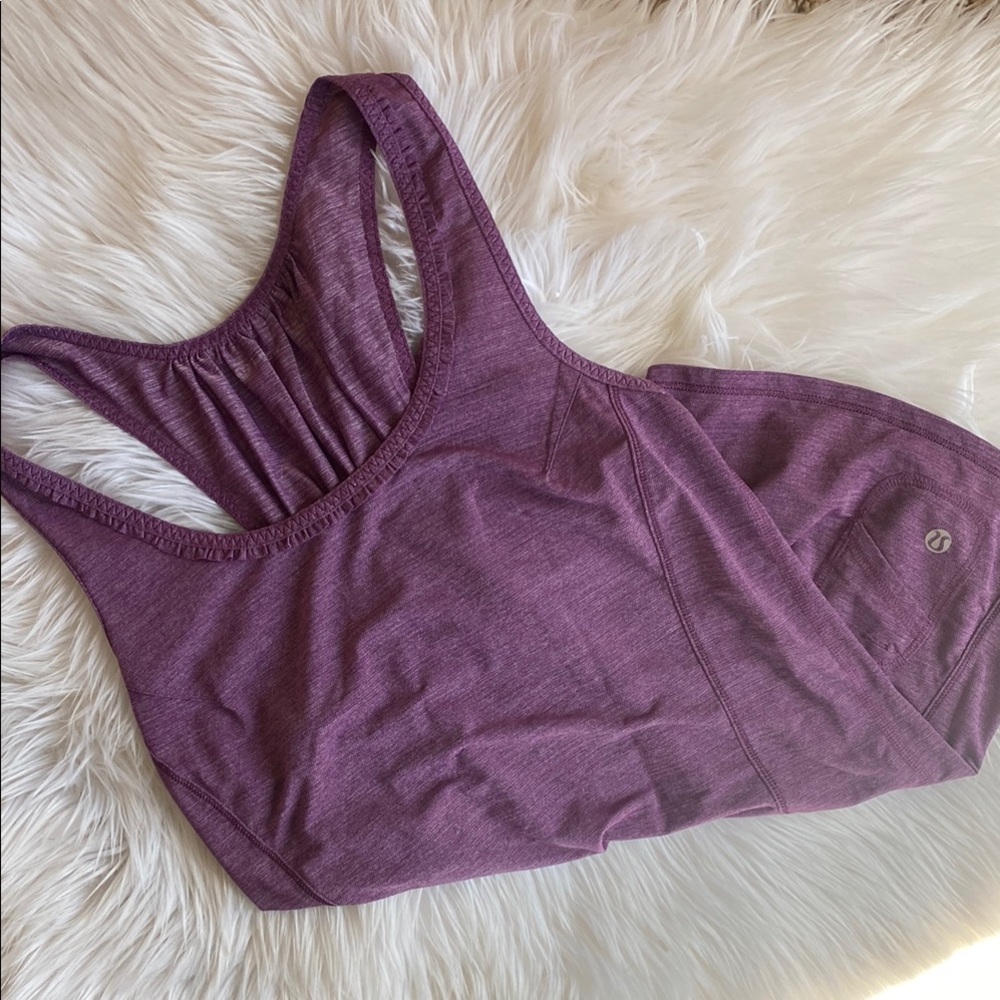 Women's lululemon back cinch Purple Tank Top size 4